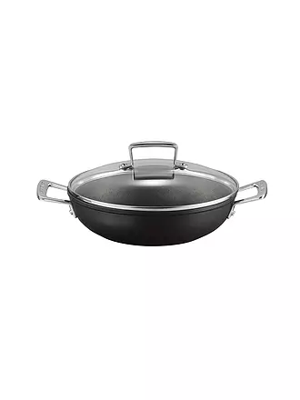 LE CREUSET | Aluminium-Antihaft Profipfanne mit Glasdeckel 24cm/2,3l Schwarz | 